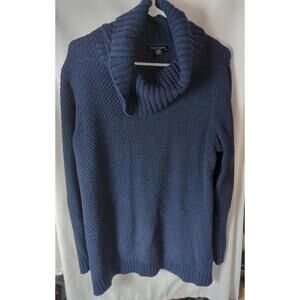 Hilary Radley Women's Navy Blue Cowl Neck Sweater XL